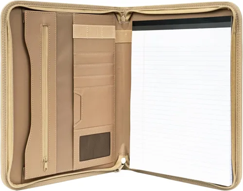 Vista 6 de VEPKOIT Portafolio militar con cremallera y funda táctica para cuaderno con bloc legal para carpeta A4, planificador grande de carpetas OCP