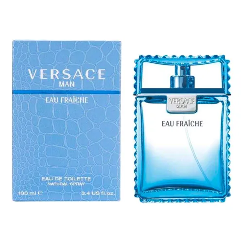Vista 7 de Versace Man by Versace Eau Fraiche Eau De Toilette Spray (azul) 6.7 oz para hombre, 100% auténtico