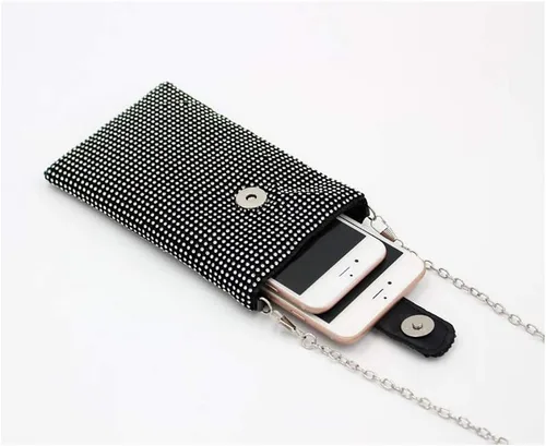 Vista 7 de Happyera Bling Rhinestone Evening Handbag Cell Phone Purse Wallet Clutch Crossbody Bag