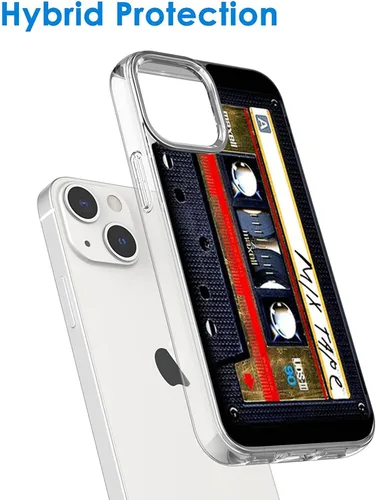 Vista 3 de Funda compatible con iPhone 13 Pro Max, funda de cassette vintage Mixtape para teléfono, funda protectora a prueba de golpes, funda de TPU suave