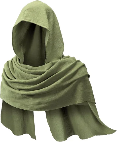 Vista 2 de Bufanda multifuncional con capucha renacentista medieval para adultos, para Halloween, cosplay, accesorios de disfraz