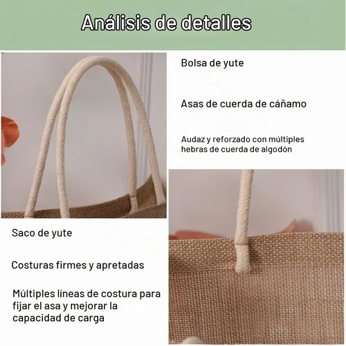 Vista 3 de Bolsas de yute de arpillera de 12.5 x 8.6 x 5.8 pulgadas [12 piezas] con 12 piezas de marrón