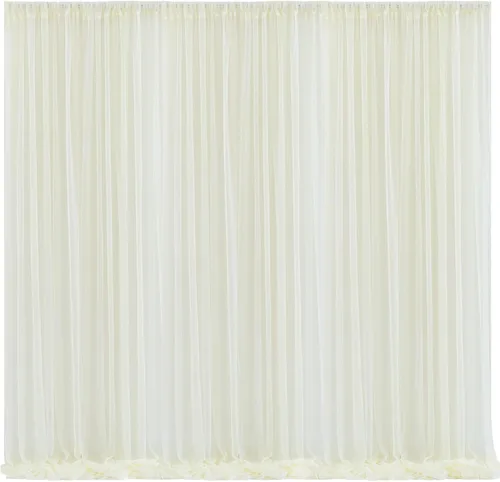 Vista 23 de Cortinas de fondo de tul azul de 10x10 para fiestas, cortina de fondo transparente para fotos de boda, cortinas para baby shower, fotografía, fiesta