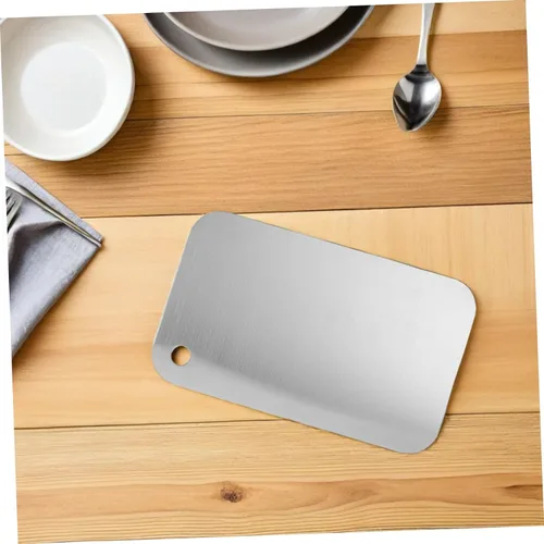 Vista 5 de 3pcs Stainless Steel Cutting Board Set with Double Sided Design and Thickened Construction, Non-slip Kitchen Chopping Boards for Meat, Vegetables
