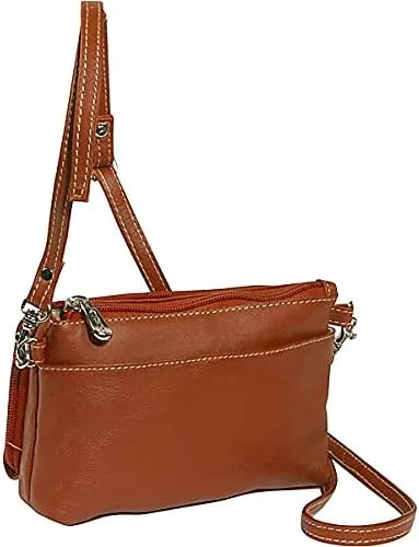 Vista 5 de Piel Leather Bolso de hombro, Saddle, Bolso de hombropulsera