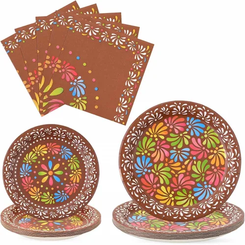 Vista 22 de WERNNSAI Hawaiian Luau Party Supplies - 48 platos y servilletas de Luau tropical, decoraciones de cumpleaños, platos de papel hawaiano para verano