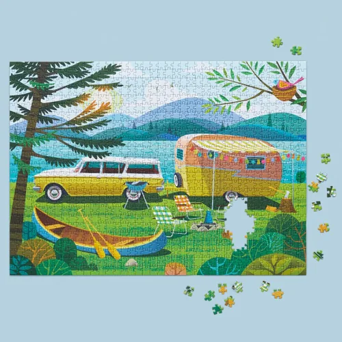 Vista 3 de WerkShoppe Happy Camper - Rompecabezas de 1000 piezas