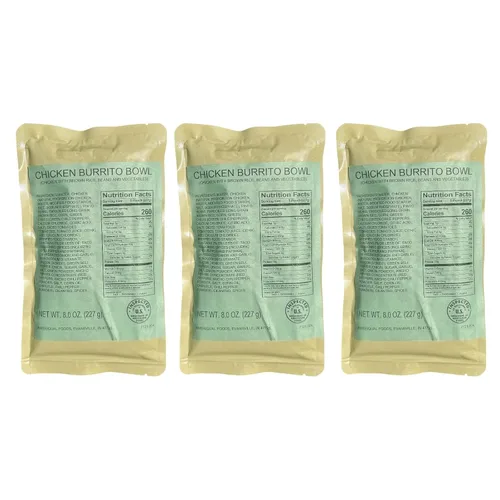 Vista 3 de MRE (comida lista para comer) Entree de una sola porción Comidas de emergencia Alimentos de supervivencia Dátiles frescos Larga vida útil