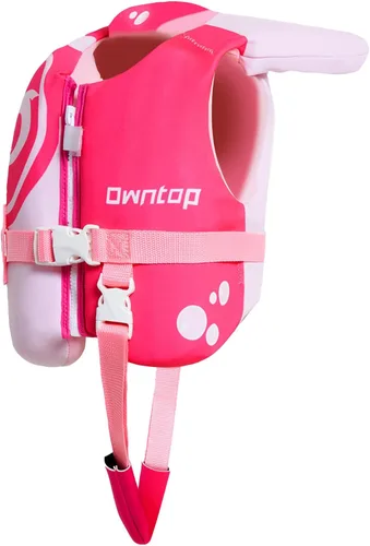 Vista 7 de Owntop Chaleco de natación para niños pequeños, chaqueta flotante, ayuda de natación para niños de 20-30-40-50 libras con correas de seguridad