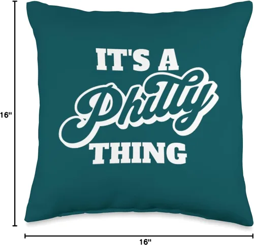 Vista 4 de Philedelphia - It's A Philly Thing It's A Philly Thing - Almohada de 16 x 16 pulgadas, multicolor