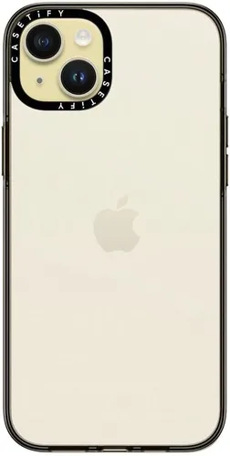 Vista 2 de CASETiFY Estuche Compacto para iPhone 15 Plus [Probado contra caídas de grado militar 2X / Protección contra caídas de 4 pies] - Negro Transparente