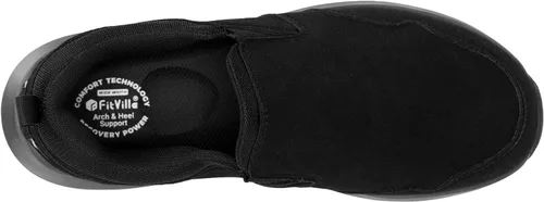 Vista 6 de FitVille Zapatos anchos de senderismo para hombre, zapatos de senderismo para caminar, tenis de senderismo con soporte de arco