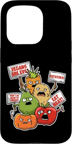 Vista 14 de iPhone 16 Veggie Protest Funny Sayings Vegetable Puns Vegan Jokes Gift Case