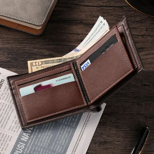 Vista 6 de Billetera personalizada para hombre, carteras con fotos personalizadas, billetera de viaje grabada para hombre, regalo del día del padre, regalo