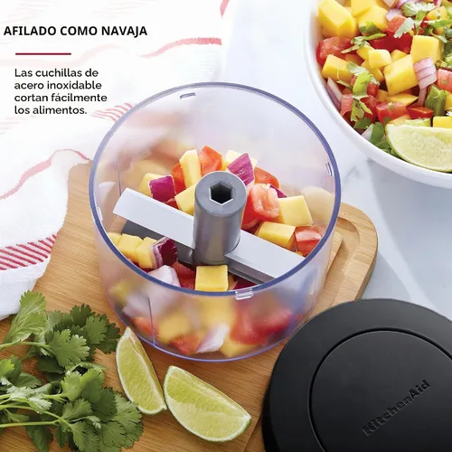 Vista 5 de KitchenAid Picador manual de alimentos, 3.8 tazas, negro