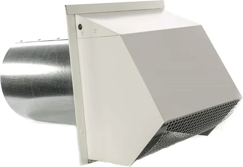 Vista 12 de RDP Ventilación de pared con capucha con rejilla y compuerta (8 pulgadas, galvanizado)
