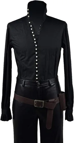 Vista 6 de Traje de belleza para hombre Cosplay traje rojo chaleco PU Pleather traje de Halloween