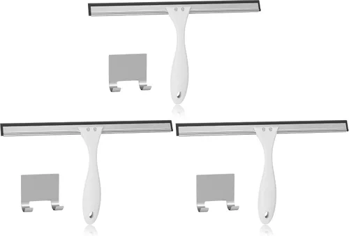Vista 9 de AmazerBath Escobilla para puerta de cristal de ducha, escobilla de ducha para puertas de cristal, escobilla multiusos con gancho para puertas