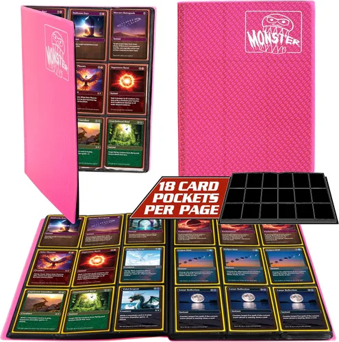 Vista 7 de The Original Monster Trading Card Album- Carpeta TCG de 20 bolsillos por página con 20 bolsillos por página, con capacidad para 360 tarjetas