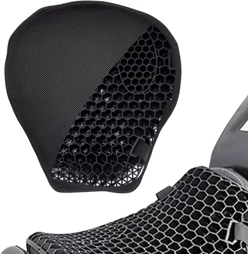 Vista 9 de Cojín universal de gel para asiento de motocicleta, absorción superior y protección con funda cálida, cómodos y grandes cojines de asiento