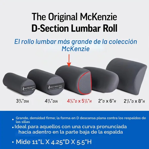 Vista 5 de OPTP El rollo lumbar original de McKenzie D-Section - Grande, densidad firme