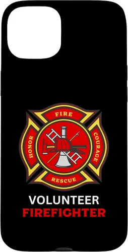 Vista 9 de Funda para iPhone 16 con logotipo de bomberos voluntarios con símbolo de bombero