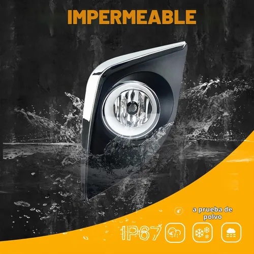 Vista 6 de Luces antiniebla para Corolla/Altis CE ECO L LE 2014 2015 2016 con bombilla halógena H11 12V 55W y kit de interruptor y cableado (lente transparente)