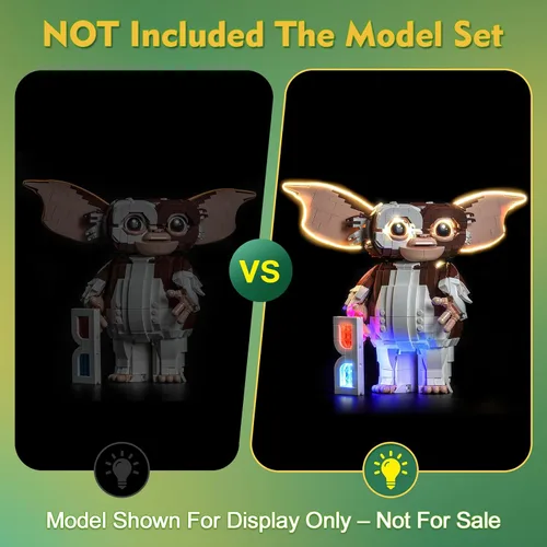 Vista 5 de LocoLee Kit de luz personalizado Compatible con Lego 21361 Gremlins Gizmo - Solo luz, no modelo, accesorios de iluminación LED Compatible con Lego