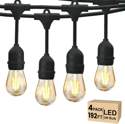 Vista 7 de Svater 24 pies al aire libre cadena luces LED 2W S14 grado comercial