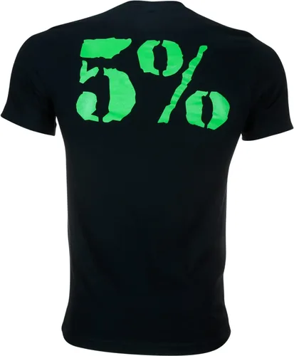 Vista 2 de 5% Nutrition Rich Piana Camiseta de entrenamiento de levantamiento de pesas Camiseta de gimnasio Camiseta de algodón, Familia de fuentes BlackGreen