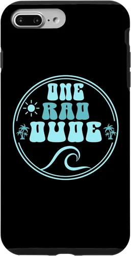 Vista 12 de One Rad Dude 1st Birthday Surf Beach Groovy Case for iPhone 17