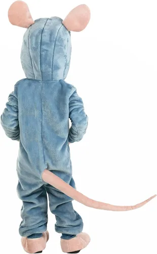 Vista 3 de Toddler Disney Pixar Ratatouille Remy Halloween Costume Hooded Jumpsuit with Gloves and Shoe Covers for Dress-Up Fun