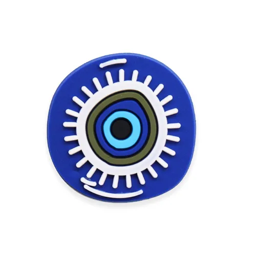Vista 5 de Juego de 32 dijes de cocodrilo de ojo malvado de corazón con ojos, dijes de cocodrilo de dibujos animados, accesorios de cocodrilo, dijes