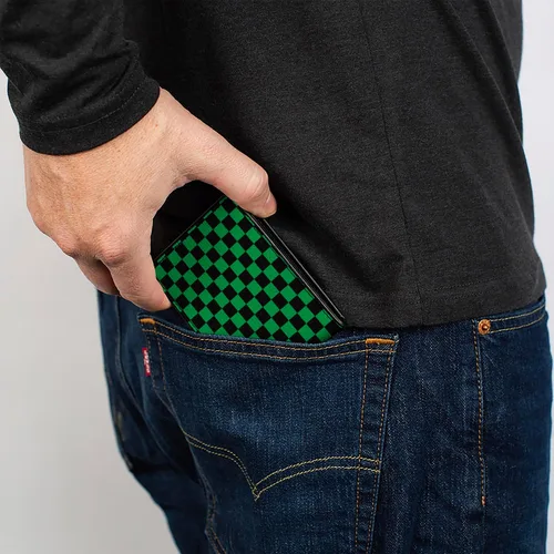 Vista 5 de Buckle-Down Billetera plegable a cuadros para hombre