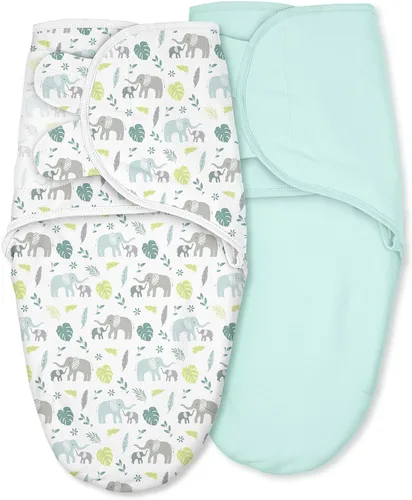 Vista 22 de Pañales de algodón orgánico para recién nacidos, suaves y cómodos con velcro, saco de dormir de 0 a 3 meses, ayuda a calmar el reflejo