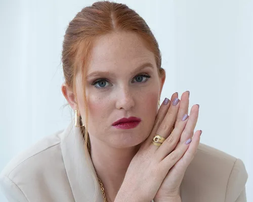 Vista 3 de Anillo de declaración para mujer, anillo único de latón chapado en oro grabado con bendición hebrea de la Cabalá espiritual para la salud, regalo