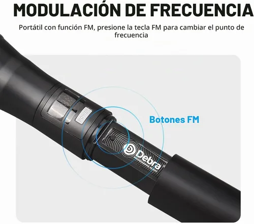 Vista 5 de D Debra Sistema de Micrófono Inalámbrico de Audio Pro DU4004 UHF 4 x 16 Canales Ajustables Micrófono Inalámbrico de Mano Lavalier Auricular, Ideal
