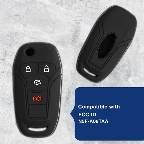 Vista 5 de KeyGuardz - Carcasa exterior de goma suave para Ford Fusion N5F-A08TAA
