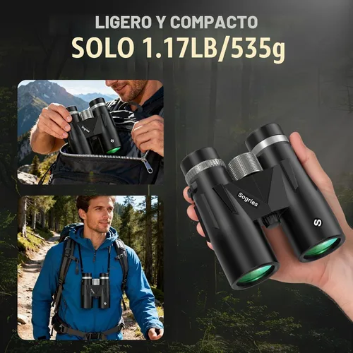 Vista 12 de Binoculares HD de 12 x 42 para adultos con adaptador de teléfono