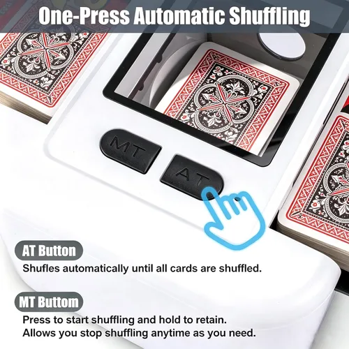 Vista 4 de Automatic Card Shuffler, Rechargeable Portable Shuffler Machine