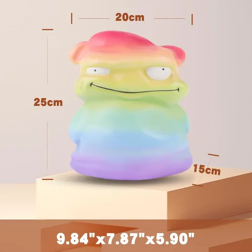 Vista 5 de Anboor Juguete gigante de monstruo arcoíris de 9.9 pulgadas, juguete Kawaii Gaint suave animal de levantamiento lento y perfumado, juguete