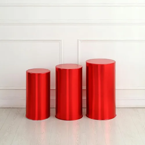 Vista 21 de Fundas para soportes de cilindro para fiestas, soportes de pedestal de cilindro, fundas elásticas de bronce, cubierta de pedestal de cilindro
