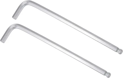 Vista 10 de uxcell Llave hexagonal de extremo de bola de 1/4", herramienta de reparación de brazo largo en forma de L 40Cr, SAE 2 piezas
