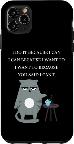 Vista 13 de iPhone 16 Gato malo travieso sarcástico rudo divertido frases caso