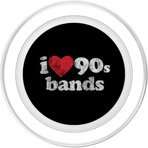 Vista 2 de Retro Nostalgia 1990s I Love 90s Bands PopSockets MagSafe PopGrip for iPhone