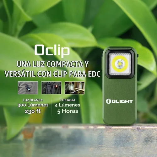 Vista 9 de OLIGHT Oclip linterna recargable EDC de 300 lúmenes con fuentes duales, luz de bolsillo compacta con clip, conveniente carga USB C, luces magnéticas