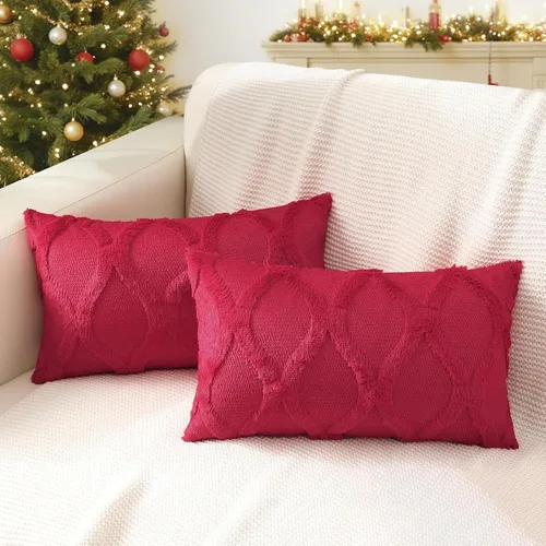 Vista 62 de decorUhome - Juego de 2 fundas de cojín decorativas para primavera de 16 x 16 pulgadas, fundas de almohada afelpadas de lana y piel sintética suave