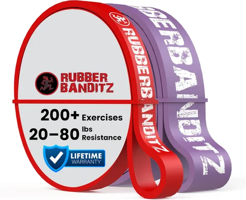Vista 8 de Rubberbanditz Combo Pull Up Assist Bands Heavy Duty Resistance Exercise Bands for Powerlifting, Mobility, and Stretching Resistance Bands for