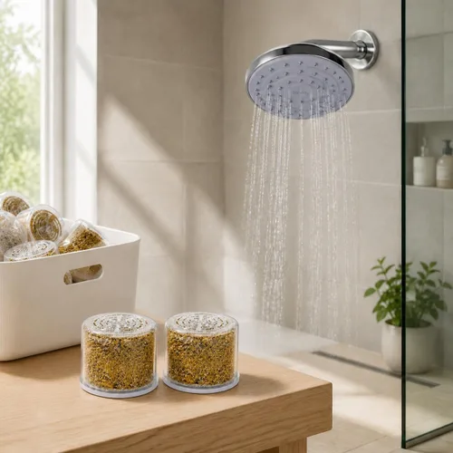 Vista 7 de Filtro de repuesto de agua para cabezal de ducha filtrado, compatible con cabezal de ducha filtrado CANOPY para eliminar el cloro y sustancias