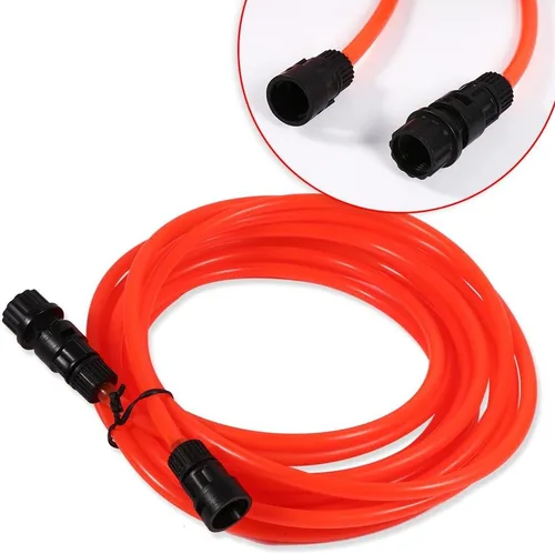 Vista 5 de Bomba eléctrica de lavado a presión, 80 W, 130 PSI, 12 V, portátil, de alta presión, potente kit de lavado de coche con manguera para el hogar